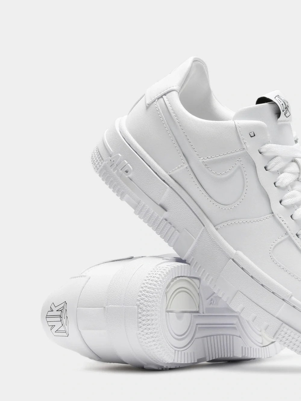 Nike Air Force 1 Pixel All-White Low-Top Sneakers